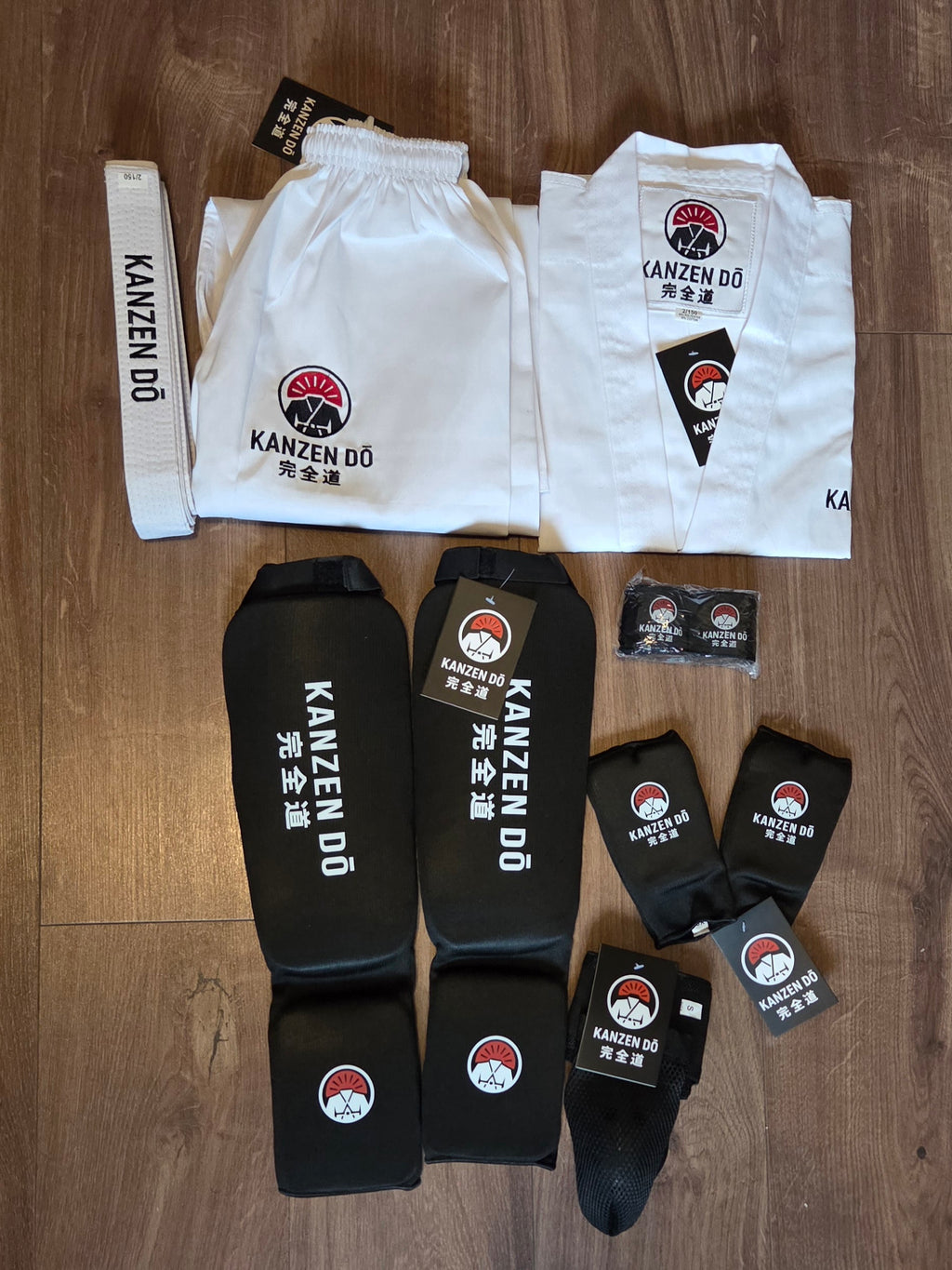 Kanzen Do Adult Judo/ Karate Suit | Gi, Shin and Guard & Wraps | Custom Sizes