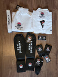 Kanzen Do Adult Judo/ Karate Suit | Gi, Shin and Guard & Wraps | Custom Sizes