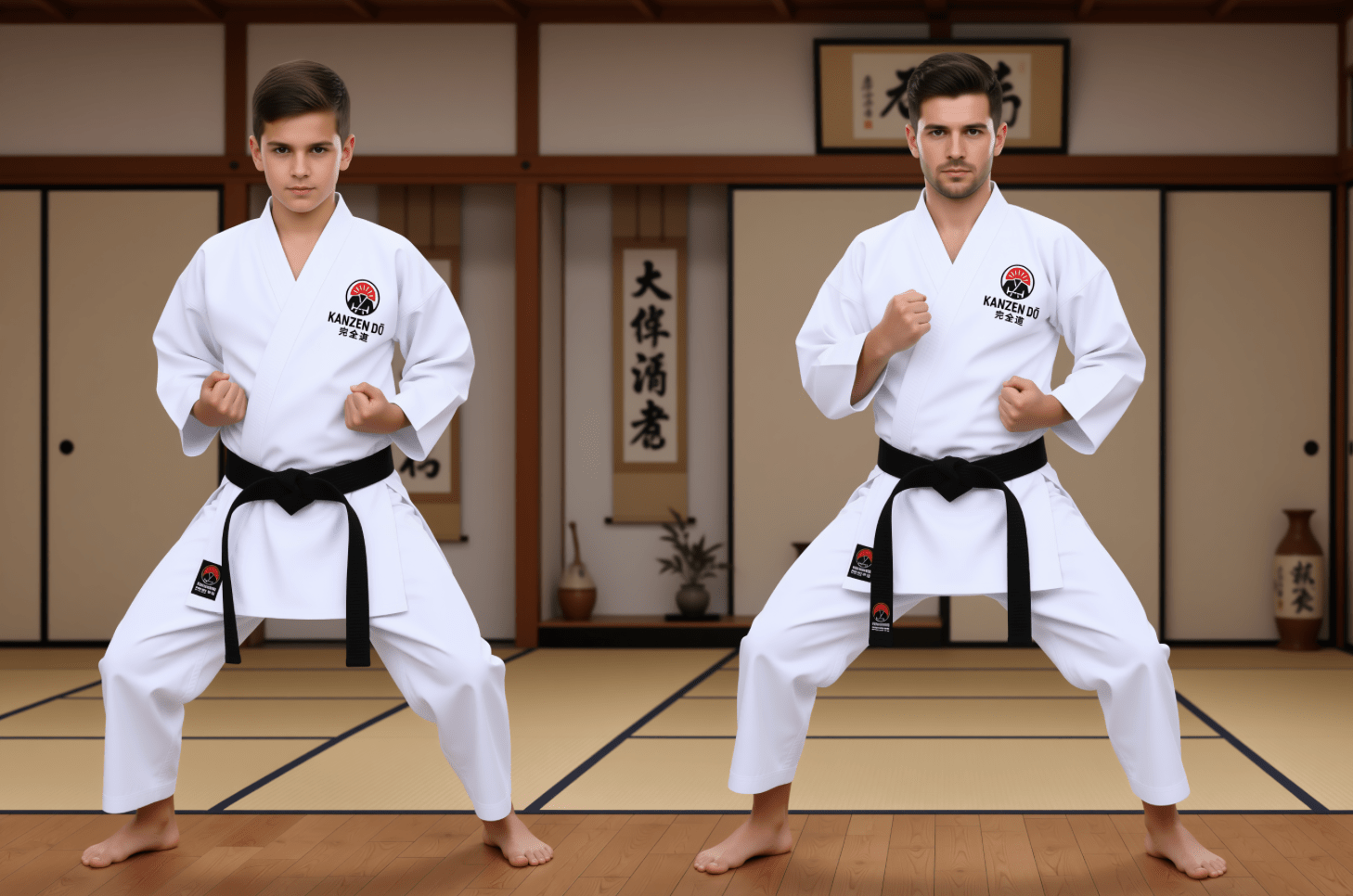 Kanzen Do Adult Judo/ Karate Suit | Gi, Shin and Guard & Wraps | Custom Sizes - Kanzen Do